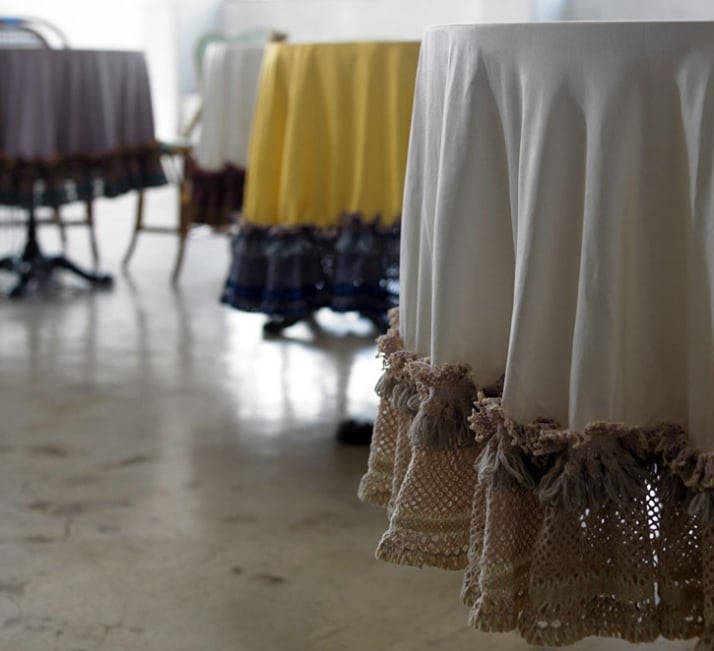 The Happiest table and the Table cloth by Theatre Products