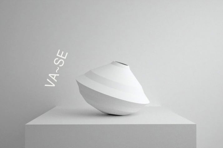 vase /// material: SLS polyamide /// dimensions: 154 x 228 mm