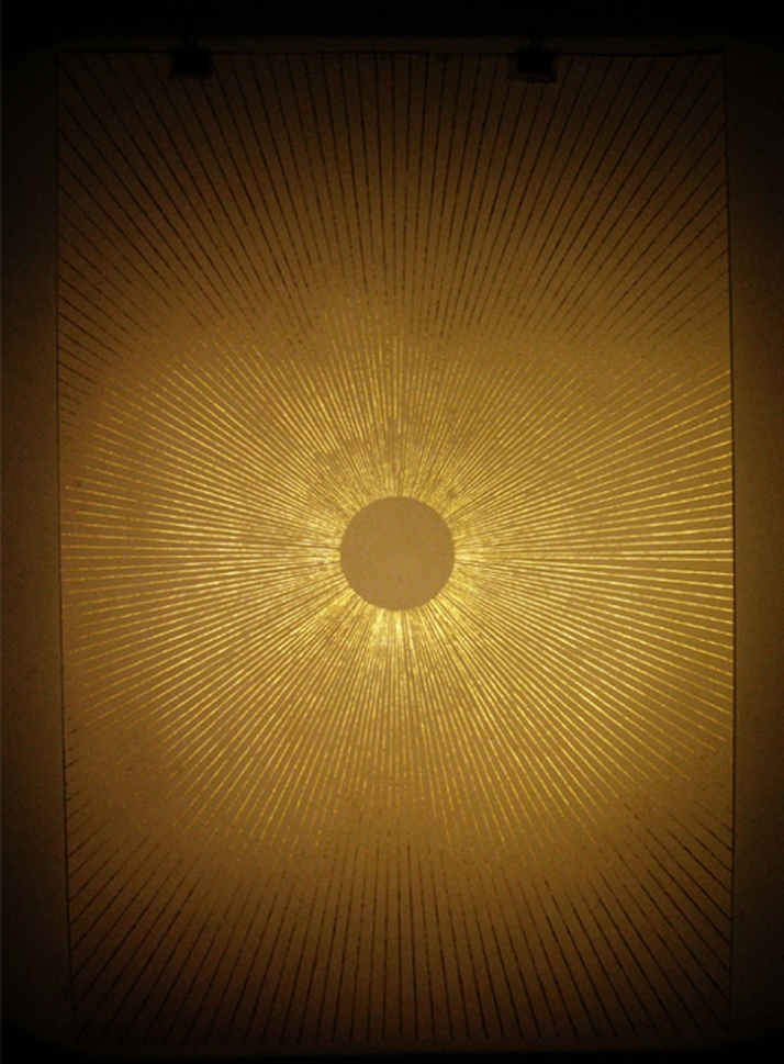 Title: The Beginning and the End of EternityMedium: 23kt Gold on paperSize: 150cm by 100cm Year: 2008Courtesy of Kalfayan Galleries Athens-Thessalonik