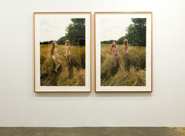 Yigal Ozeri Untitled; Jana and Jessica in the field, 2009Installation view  // Courtesy of Mike Weiss Gallery, New York