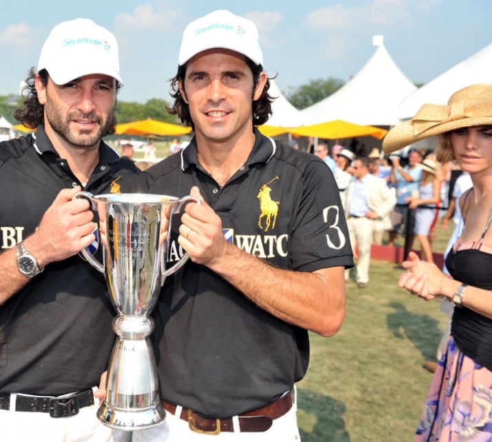 Ricardo Mansur &amp;amp; Nacho Figueras with the Trophy  // Image Courtesy of Veuve  Clicquot