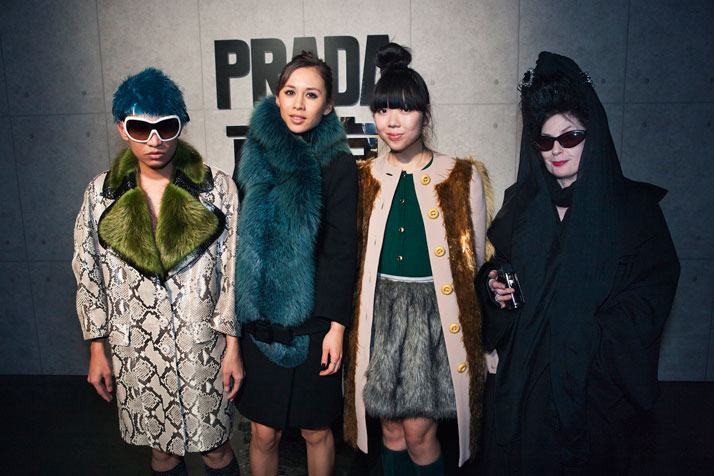 Bryanboy, Rumi Neely, Susie Bubble and Diane PernetImage Courtesy of PRADA