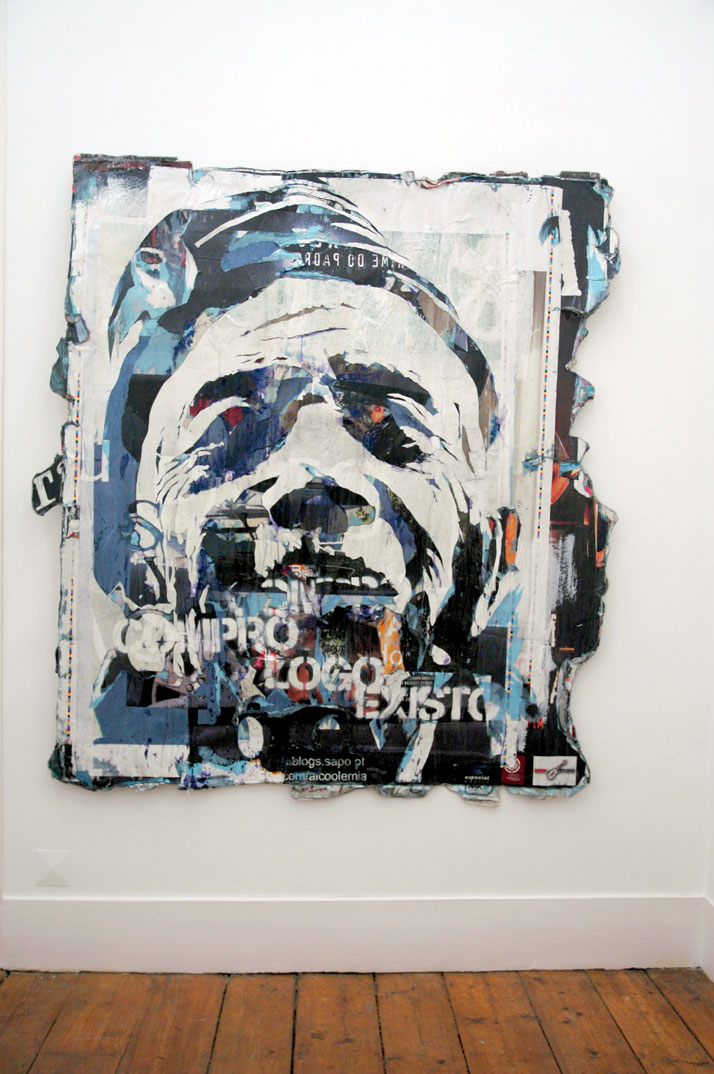 name:Compro, Logo Existo location: Portugal technique: Posters collected from the street dipped in resin, white paint year: 2008 photo © Alexandre Far