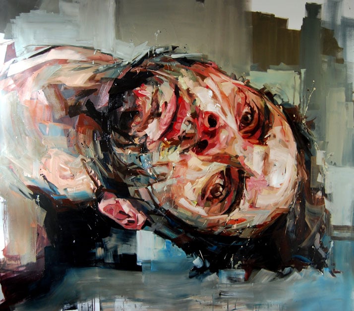 © Andrew Salgado // This Wasn&#039;t My Weakness (Self-Portrait II) , 2012 Oil on canvas // 160x230cm