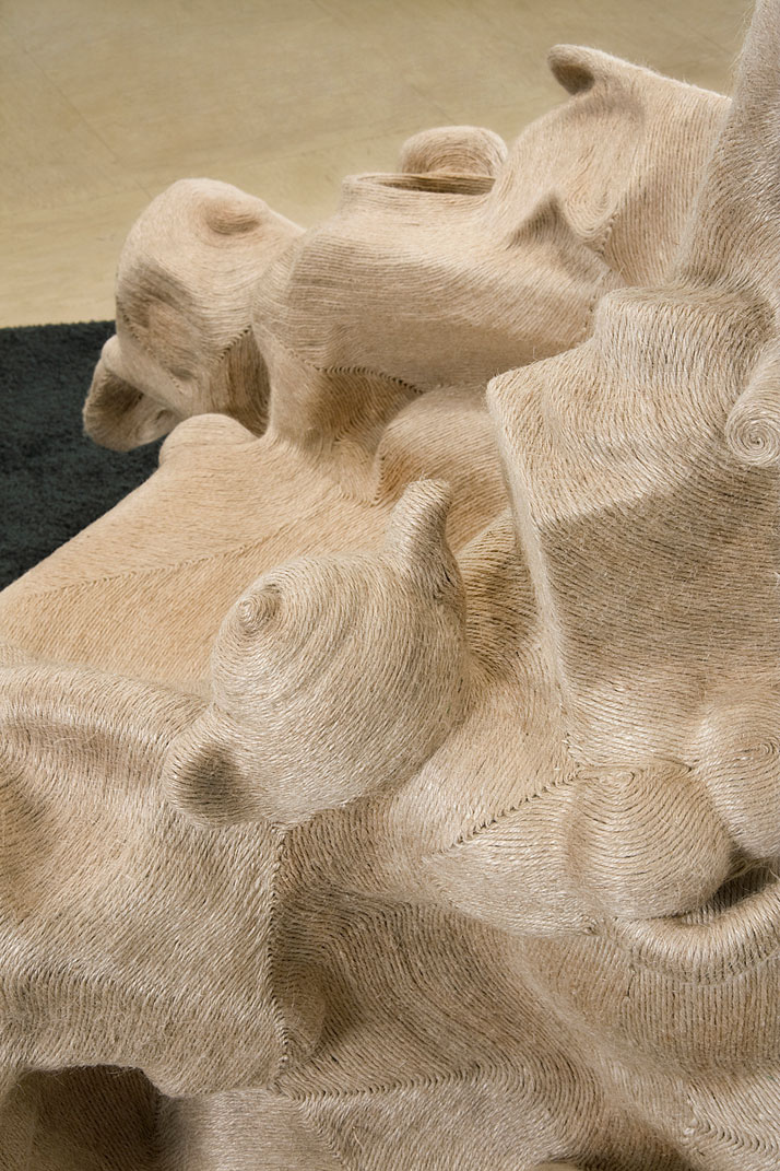 Savage Chair (detail) / Jute (Plant Fiber), Plastic Objects / 56” x 44” x 42” photo © Jay Sae Jung Oh