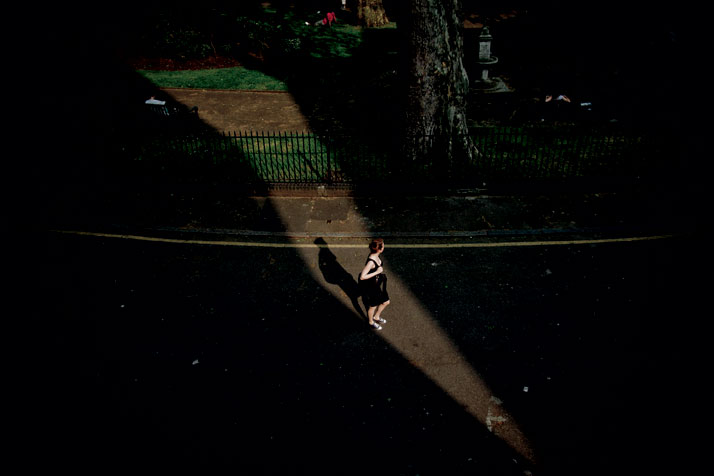 May 2012 // A woman walks through Northampton Square in the late afternoon.photo © Brian Leli