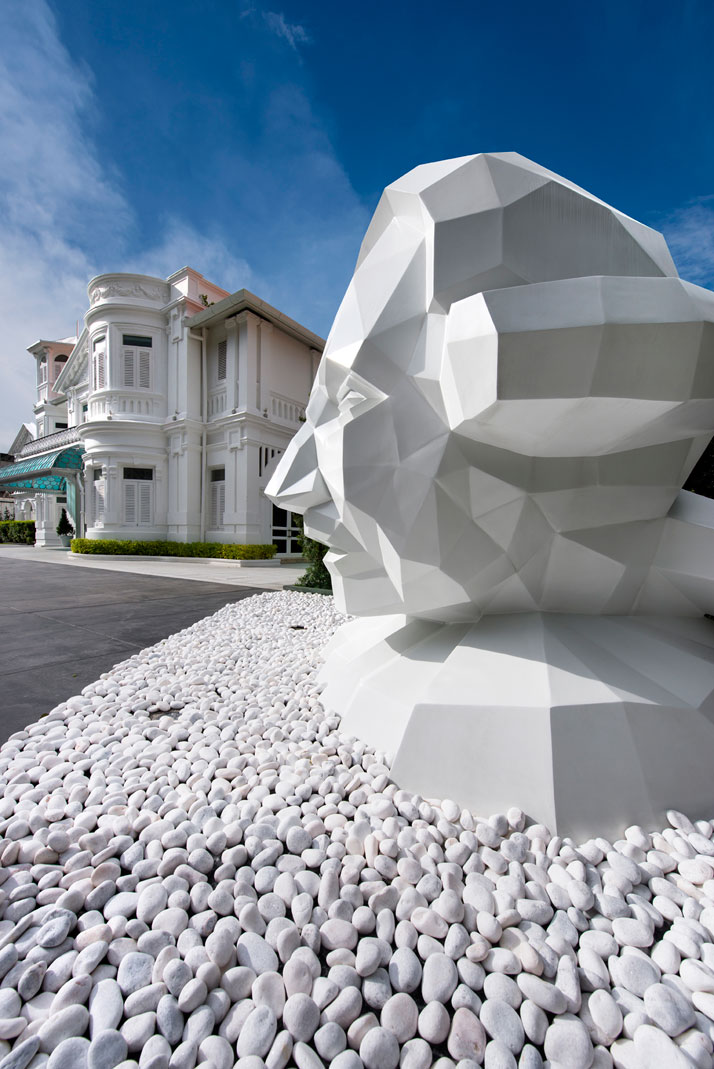 The sculpture of Sir Norman Macalister curated by Ministry of Design and made by Sculpture at Work, photo © Macalister Mansion, Design Hotels.