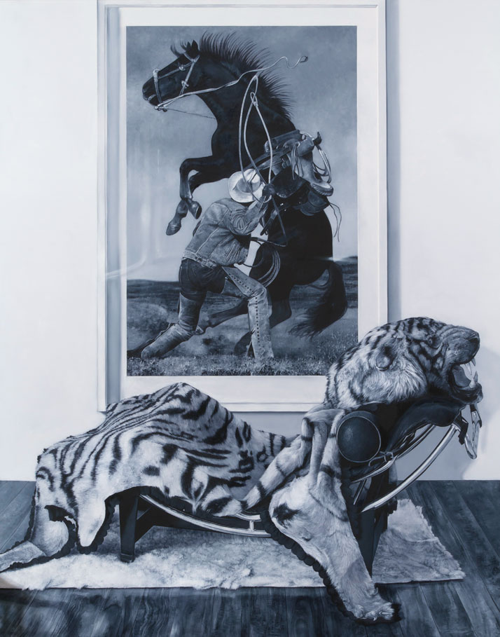 Michael ZavrosThe Tiger, 2012oil on canvas210.0 x 170.0 cmCourtesy of the artist and Philip Bacon Galleries