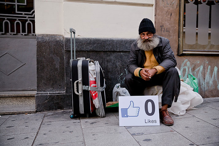 0 LIKES, Madrid, Spain, 2013. Photo © SpY.