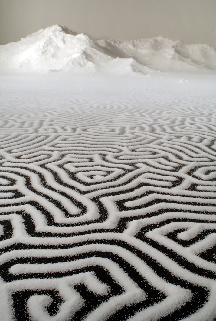 Motoi Yamamoto, LabyrinthSalt, 4x12mâ¨Making MendsBellevue Arts Museum, USA2012