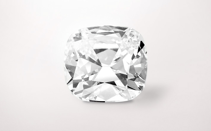 Cushion cut diamond of 15.02 carats. Photo © Van Cleef &amp; Arpels.