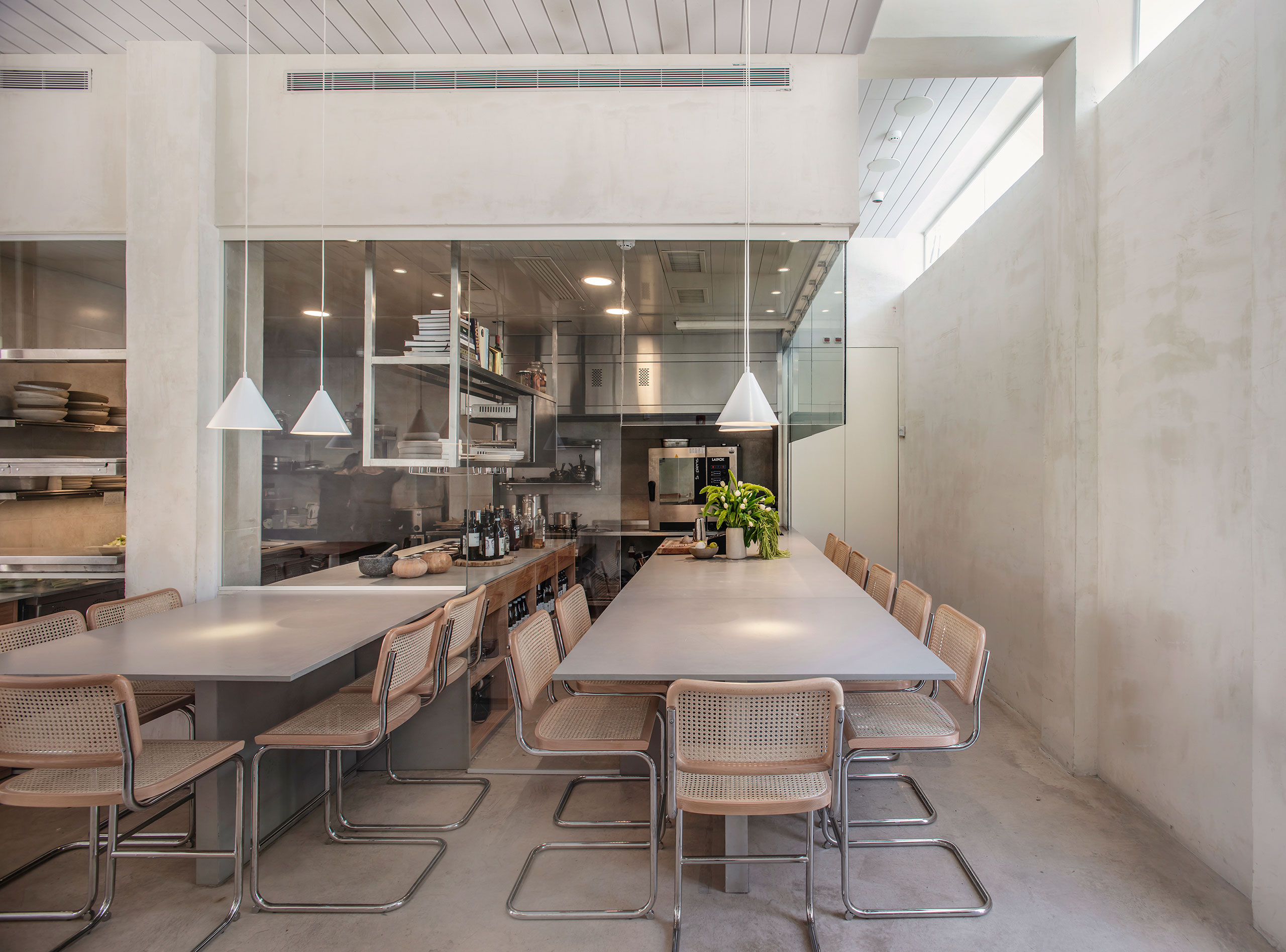 Opa Restaurant In Tel Aviv Pairs Minimalist Handcrafted Interiors With Vegan Fine Dining Yatzer