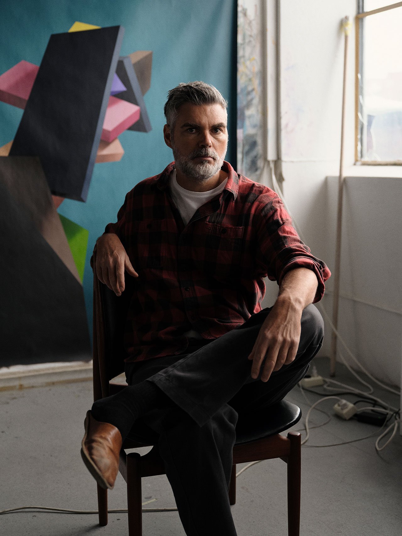 Jason Boyd Kinsella in his studio. Courtesy of the artist and Perrotin.