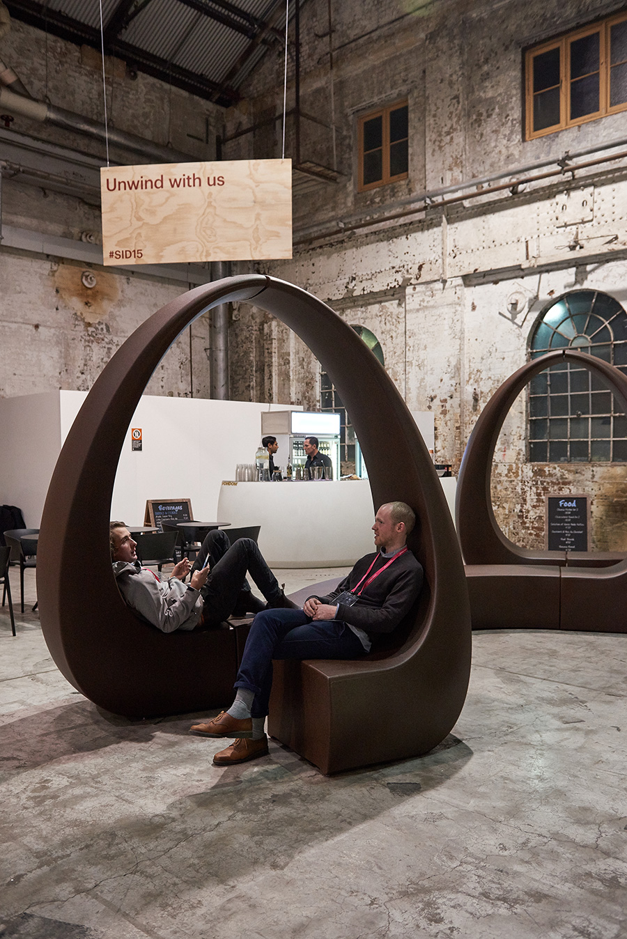 Vondom (represented by Ke-Zu in Australia), provided visitors to the Galleria curated exhibition space with a welcome resting point, before they continued their design journey. Photo: Fiona Susanto, courtesy Indesign Media