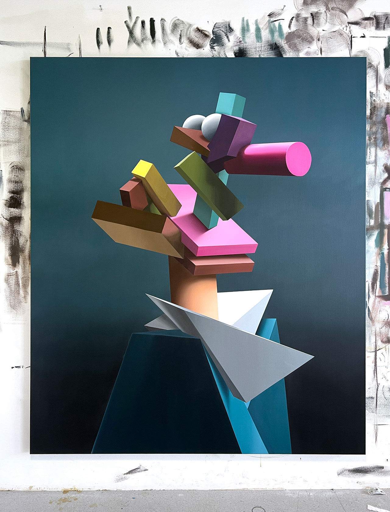 Jason Boyd Kinsella, Axel, 2024. Oil on linen. 185 x 155 cm. Courtesy of the artist and Perrotin.