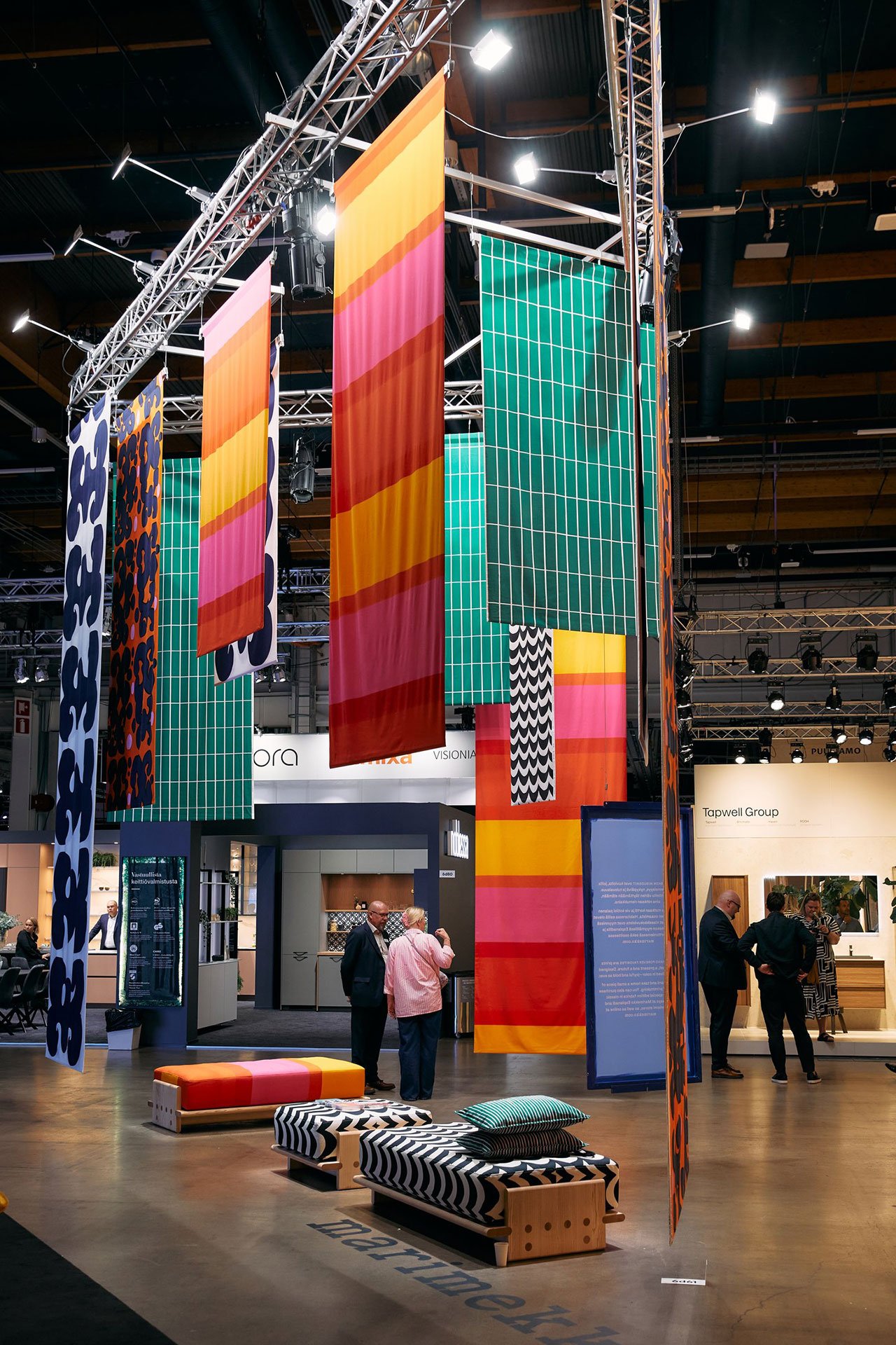 Marimekko at Habitare fair, Helsinki, Sep 11 - 15, 2024. Winner of Best Stand.