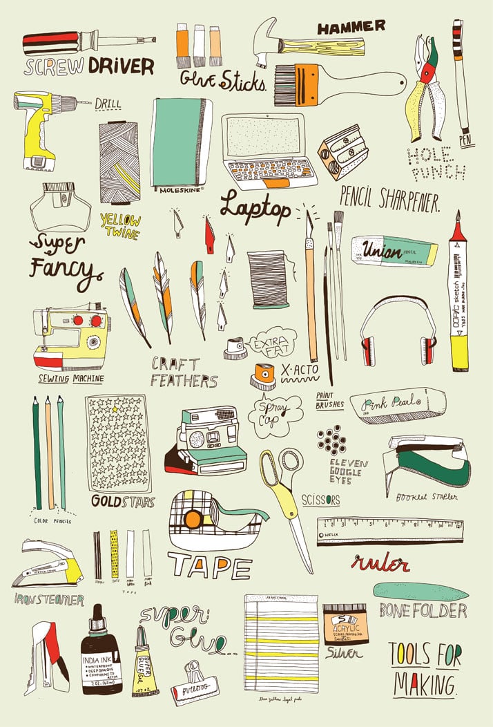 Kate Bingaman-Burt, Tools For Making, 2008-2014. From Visual Families, Copyright Gestalten 2014.