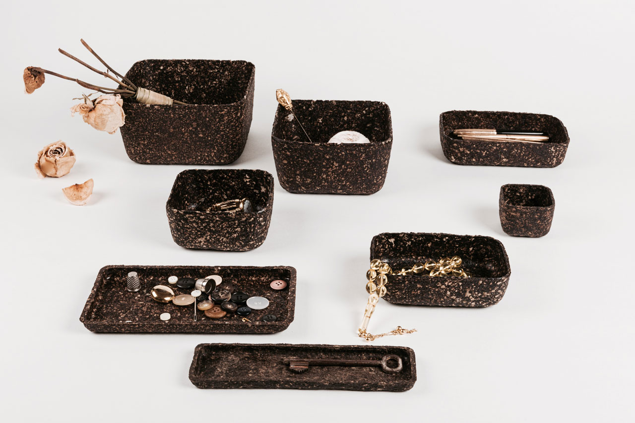 Morning Ritual by Lebanese product designer and photographer Paola Sakr. A series of biodegradable containers made of coffee grounds and newspaper waste.
Beirut Design Week at Downtown Design Dubai 2016.