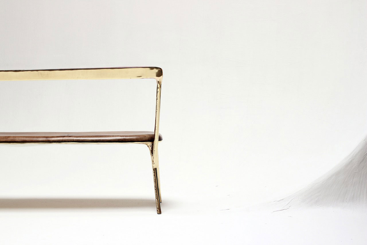 Studio Valentin Loellmann, Brass bench. Photo © Jonas Loellmann.