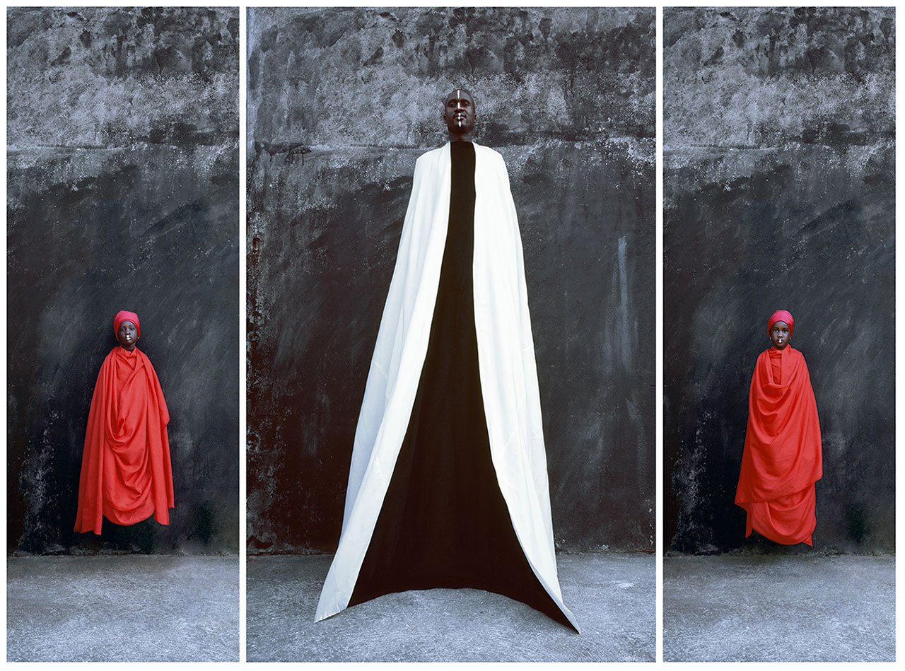Maïmouna Guerresi, Mohamed &amp; Daugther, 2009, Lambda Print, 200x 80 cm, 200x125 cm, 200x80 cm. Copyright © Maïmouna Guerresi, courtesy Mariane Ibrahim Gallery-Seattle &amp; Matèria Gallery-Rome.