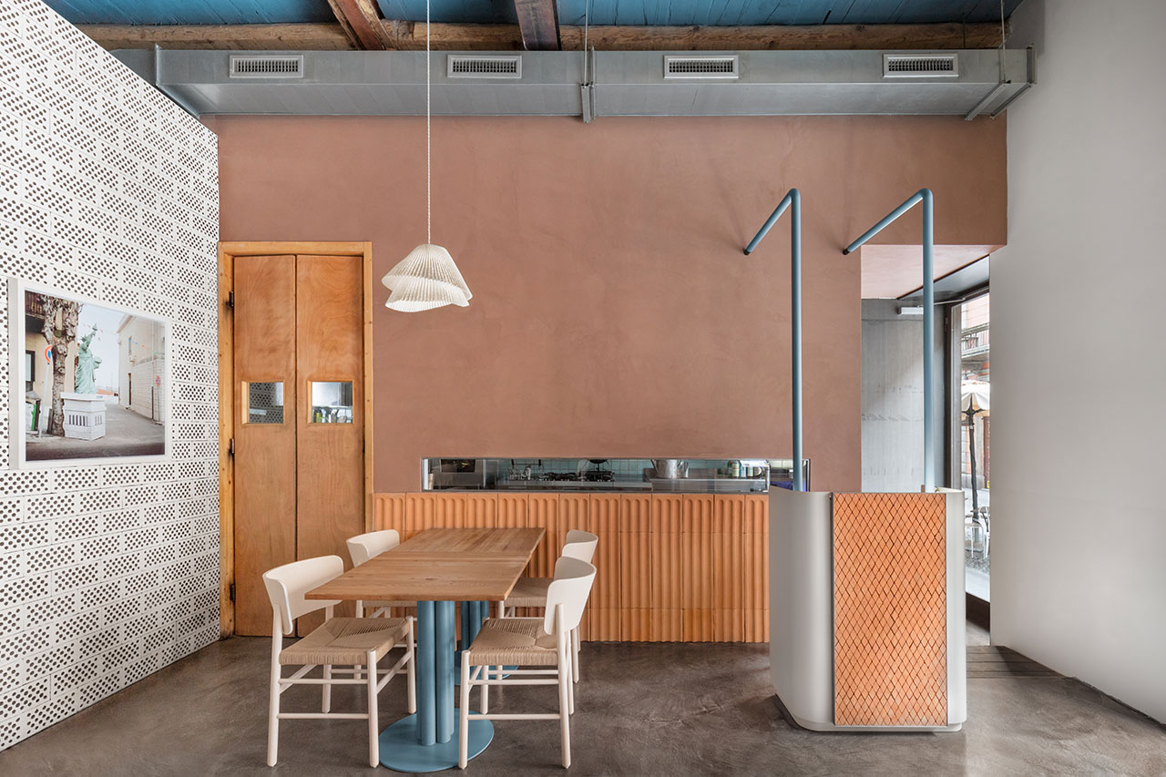 28 Posti restaurant designed by Cristina Celestino. Photo Delfino Sisto Legnani.