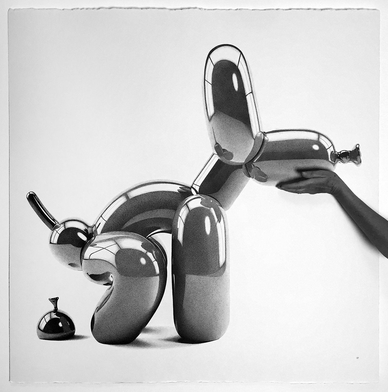 Alessandro Paglia, POOP BALLOON DOG, 100 X 100 cm.