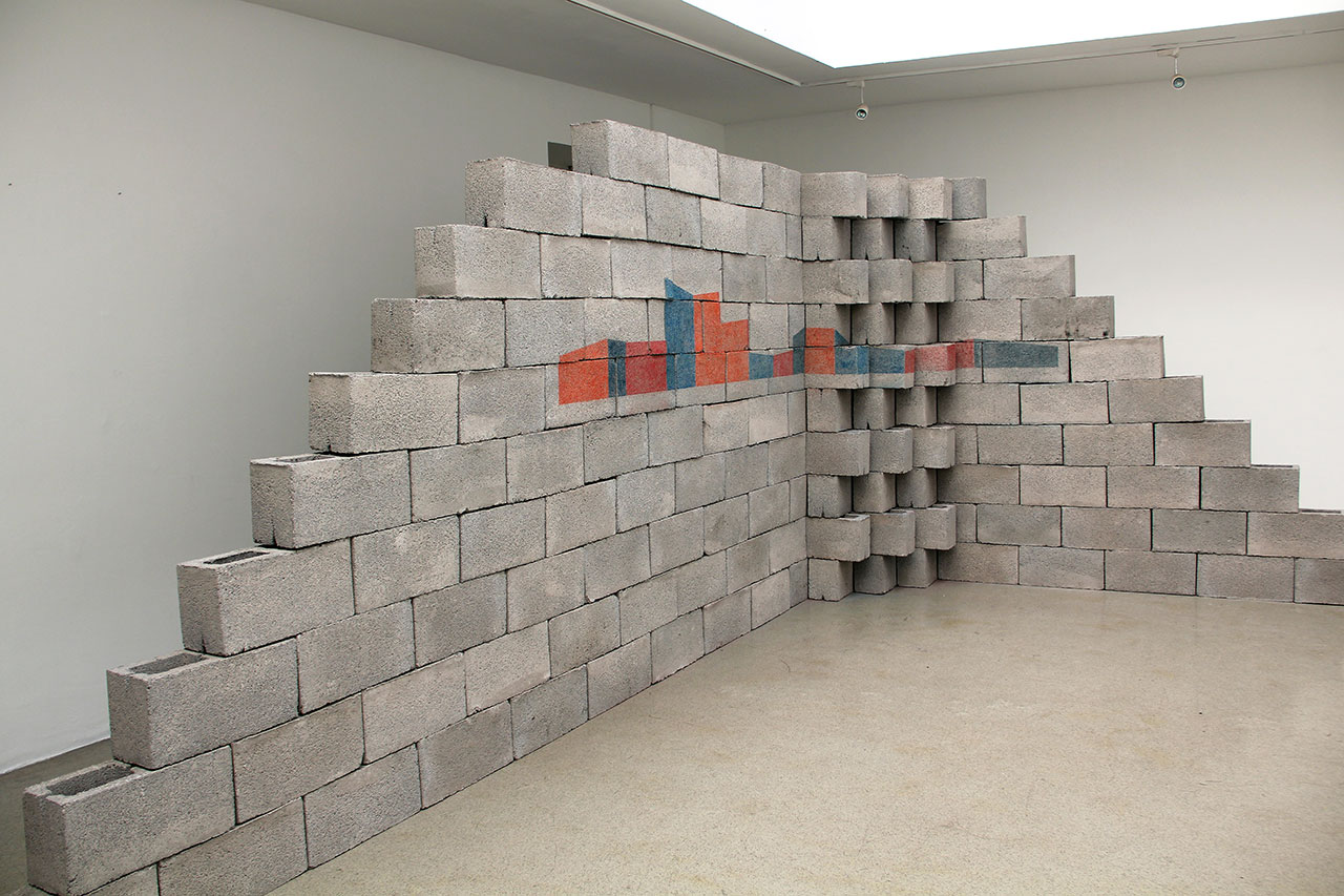 Ceboruco Volcano. Structure II
2012 
Concrete blocks and coloured pencil
Dimensions variable
Photo © Jorge Méndez Blake. 