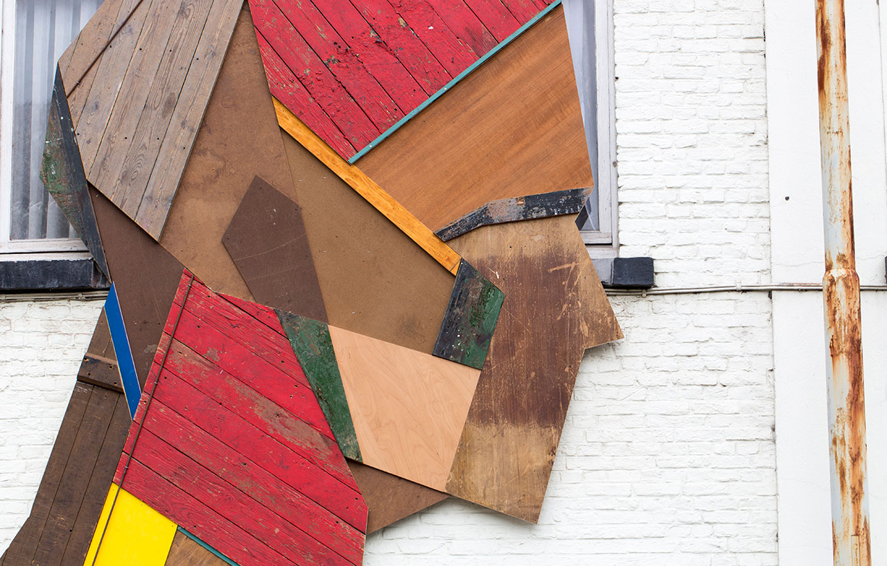 Wood &amp; paint (detail), 2014. Photo © Strook.