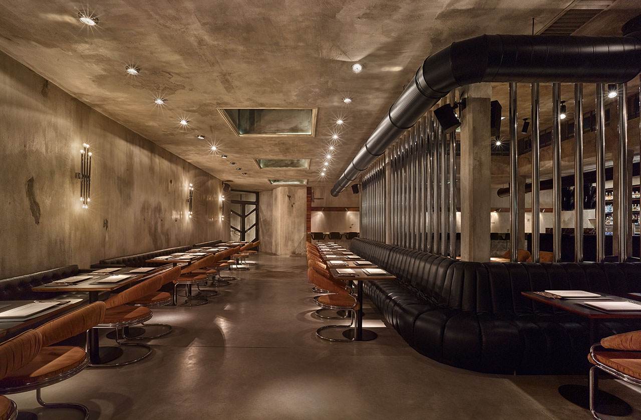 An Industrial Touch of the Disco Decade at Dash Kitchen in Turin