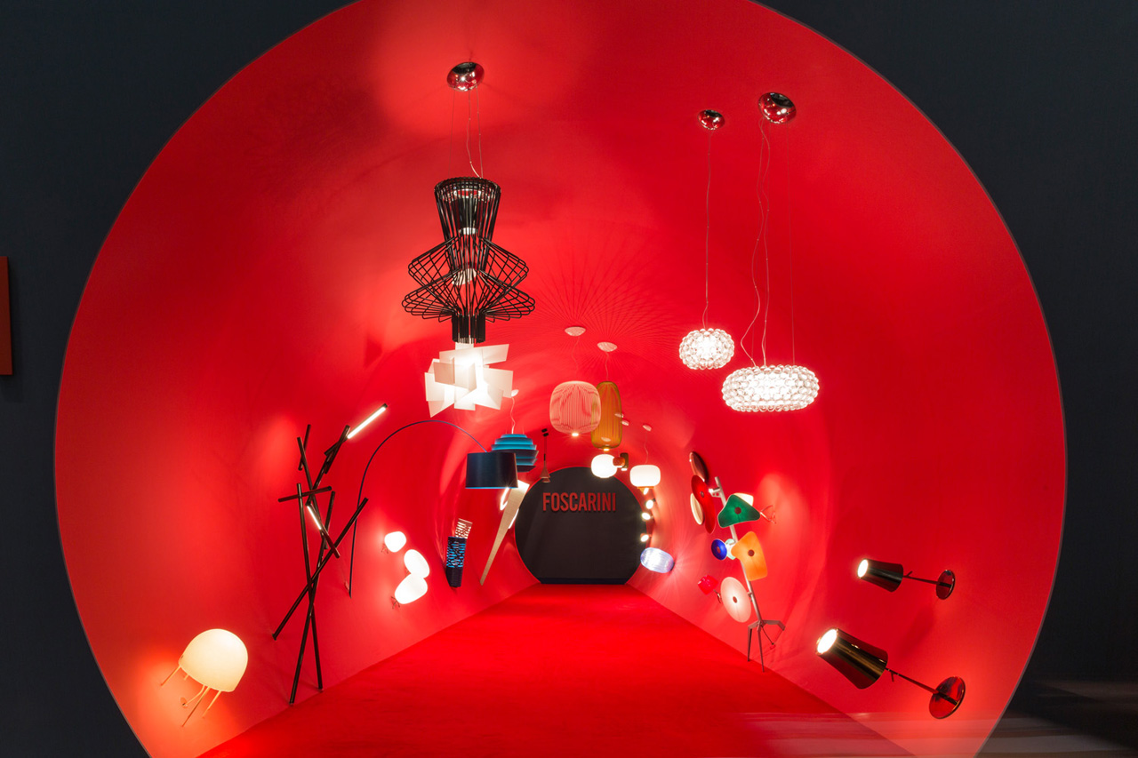 Foscarini "At a Glance" installation, by Ferruccio Laviani, presented at Stockholm Furniture Fair.