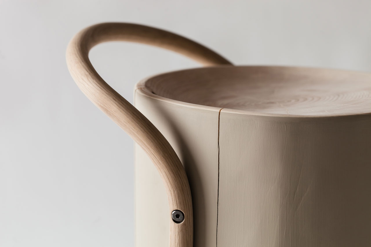 MARUTA stool (detail) by SHINYA YOSHIDA DESIGN.