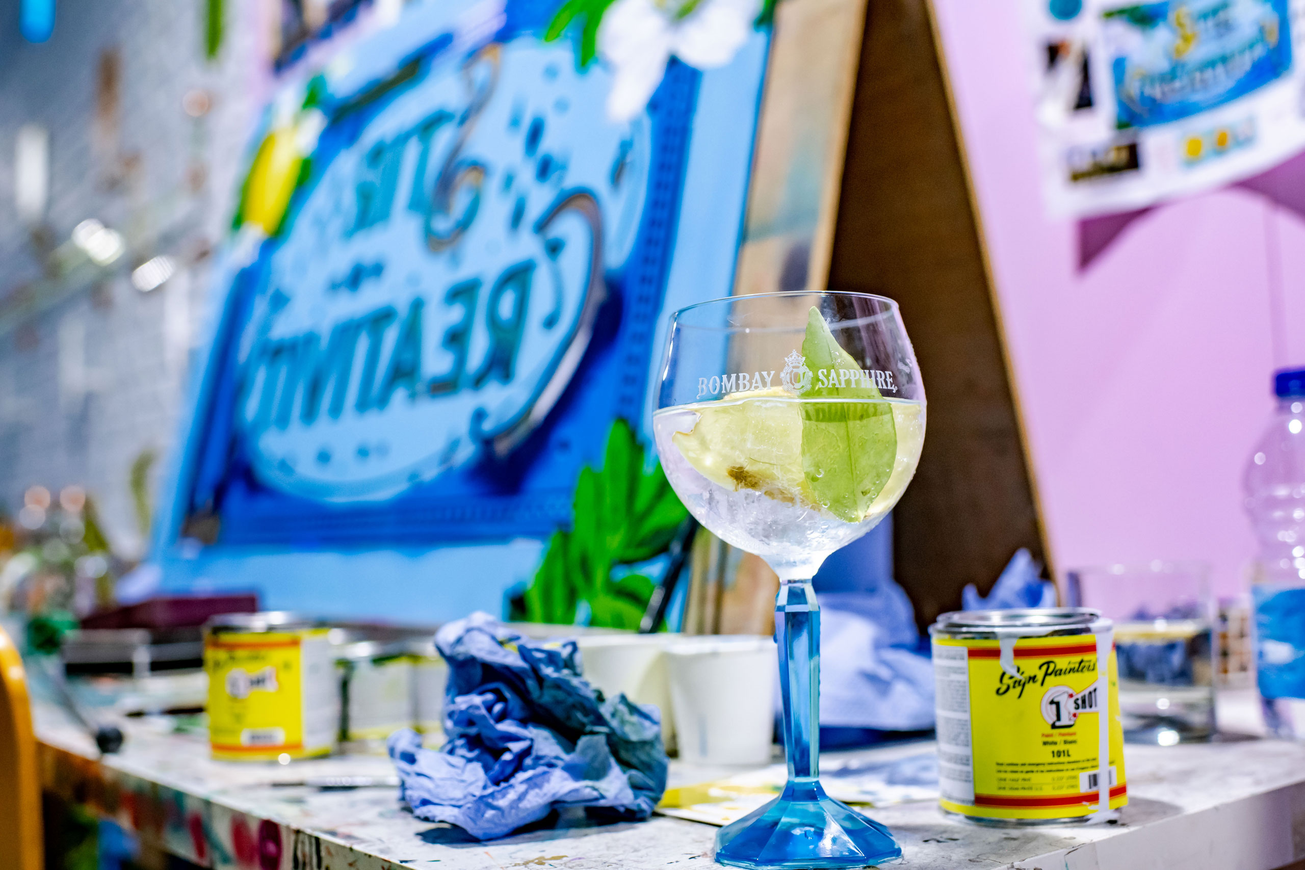 CANVAS event by Bombay Sapphire, London, July 2018. Installattion view by Elias Joidos © Yatzerland Ltd.