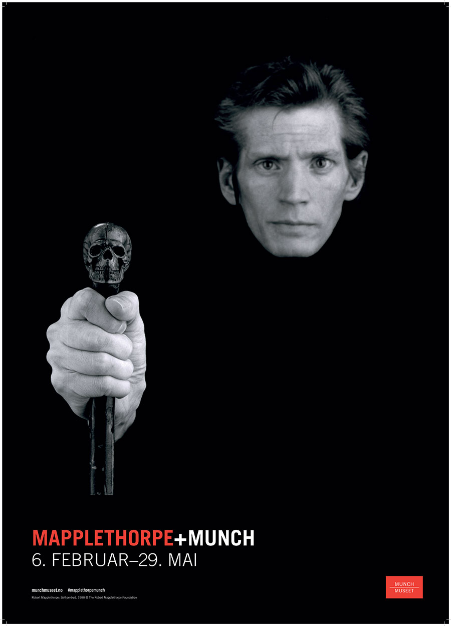 Mapplethorpe + Munch exhibition poster.
Courtesy the Munch Museum.