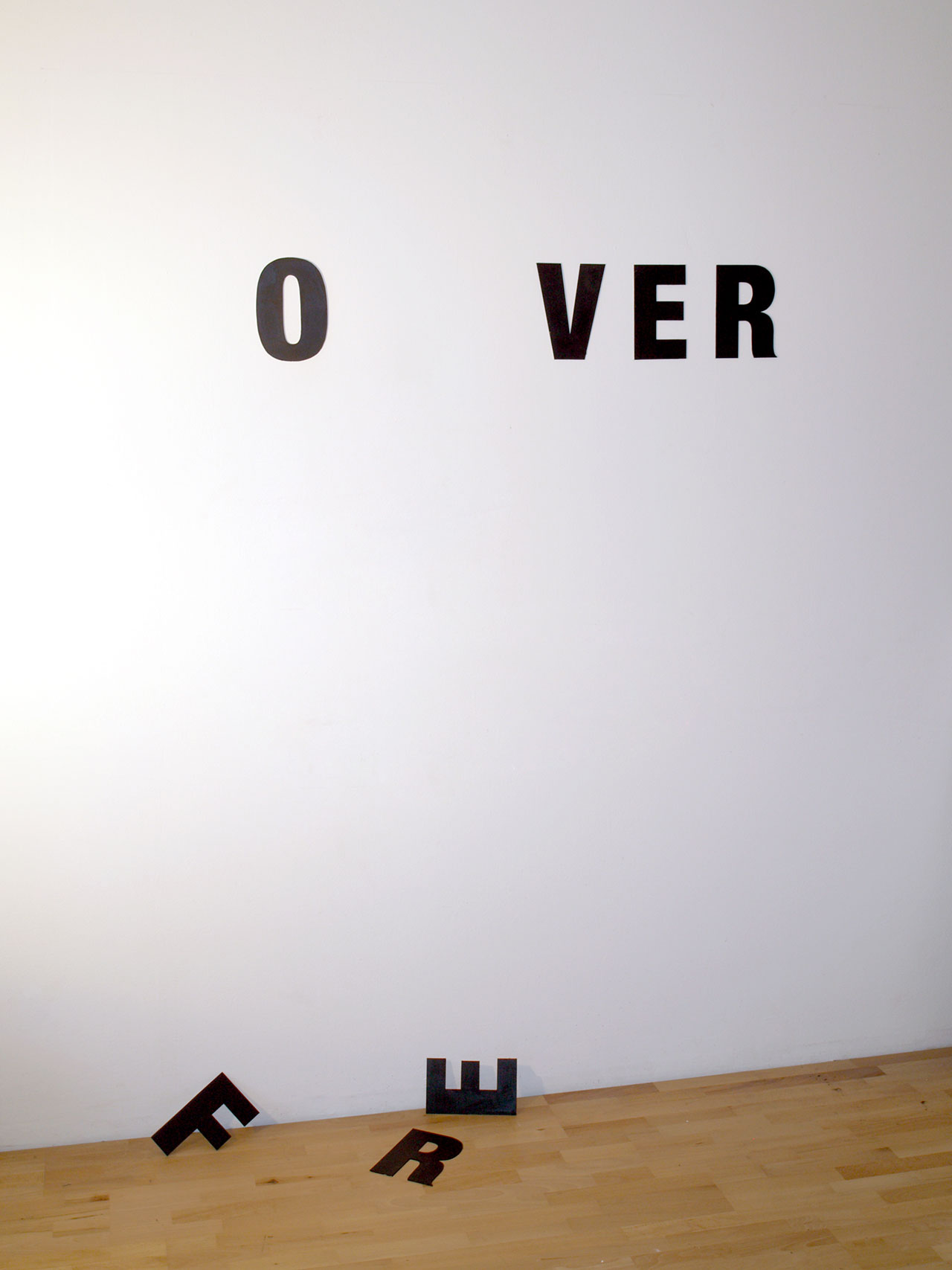 Anatol Knotek, nothing lasts forever, text-installation © 2009/2016, xpon-art gallery.