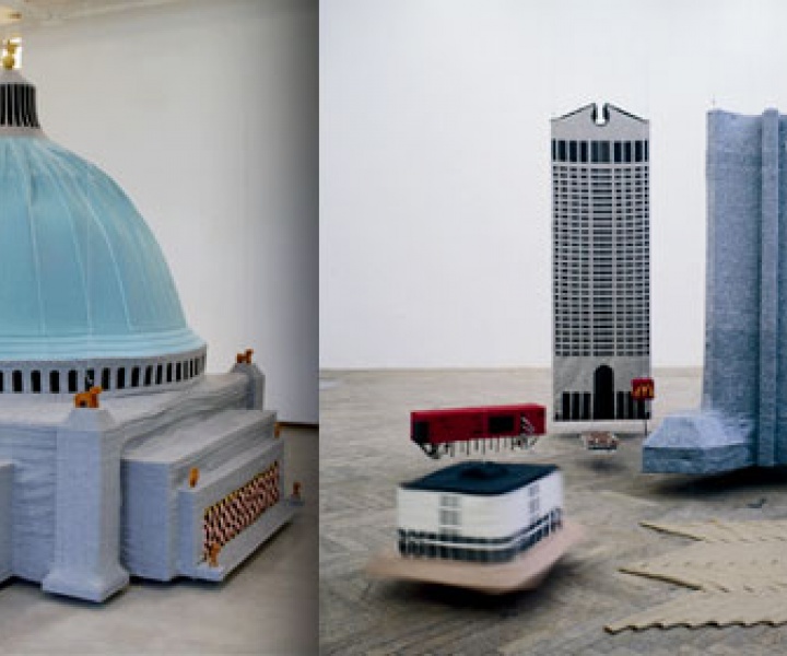 Makeover of German Architecture into Knitted Art