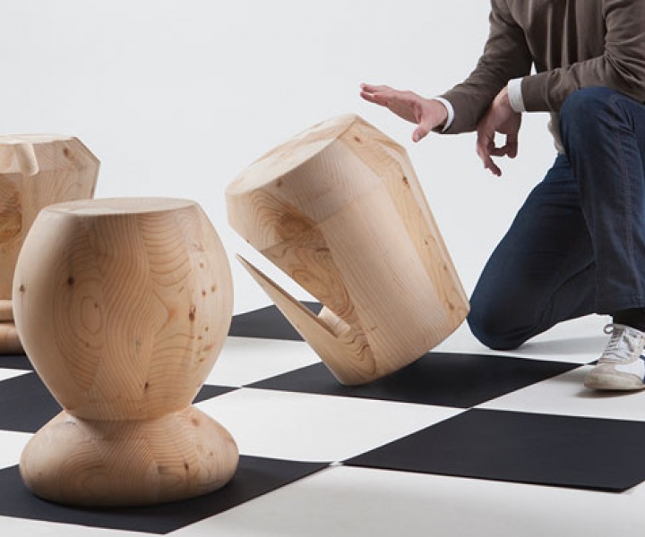 Chessmen Inspire A Family Of Stools by Giorgio Bonaguro