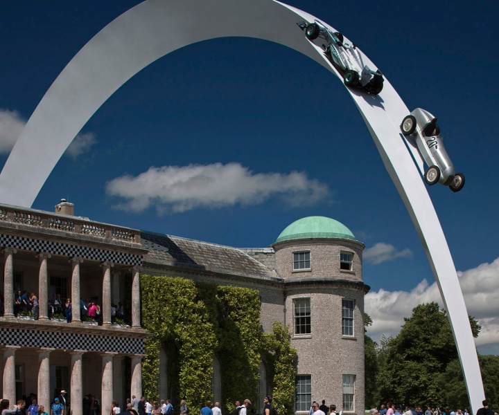 The Past and Present of Mercedes Benz Racing Cars in One Monumental Sculpture by Gerry Judah